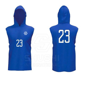 เสื้อแขนกุดมีฮู้ดแขนกุดสำหรับผู้ชาย7on7ธงกีฬาระบายอากาศได้แห้งเร็วกำหนดสีและโลโก้ได้ตามต้องการ - Product Image 1