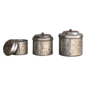 Conteneur de rangement en acier galvanisé fait main pour cuisine, vente en gros, couleur/logo personnalisés, emballage carton, Inde - Product Image 1