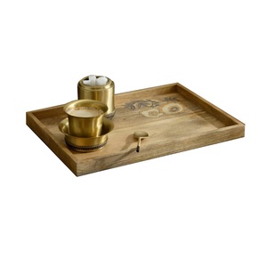 Suministros para hoteles y restaurantes Bandeja de exhibición de alimentos con asas Bandeja de madera de tendencia superior - Product Image 6