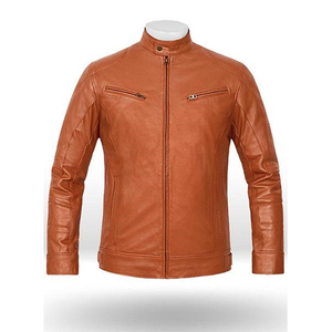 Chaqueta de Cuero Estilo Bomber para Invierno, Impermeable, Cortavientos, con Cuello Alto, Camuflaje Marrón Terreno, Informal, Unisex - Product Image 1