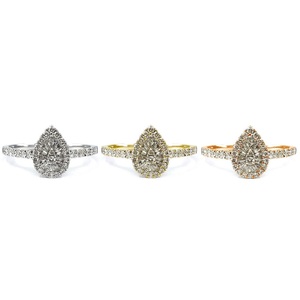 Prix d'usine – Bijoux de fiançailles et de mariage adorables, meilleure qualité, or jaune 18 carats, diamant naturel taille brillant, sertissage pavé - Product Image 4