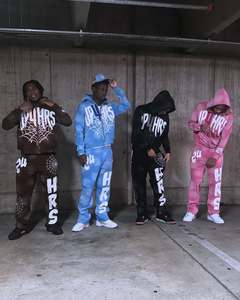 Vente en gros Ensembles pantalons de survêtement et sweat à capuche évasés avec broderie d'un poids lourd personnalisé Vêtements de rue délavés à l'acide Survêtement baggy en coton - Product Image 5