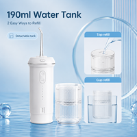 Tragbarer Elektrischer Kabelloser Faltbarer Wasserflosser 190ml IPX7 Wasserdicht USB Aufladbar 4 Modi 360° Düse Hotel
