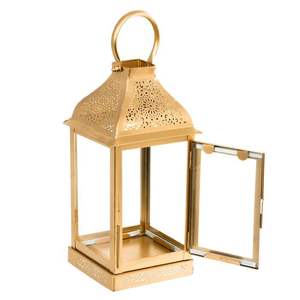 Linterna de vela de cristal hecha a mano moderna con marco de metal recubierto de polvo gris para decoración del hogar para ambiente navideño y estilo de vida - Product Image 2