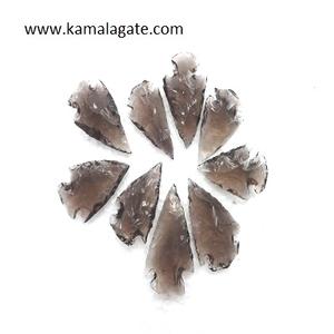 Obsidienne noire faite à la main 1-1.5 pouces Artisanat naturel Figurine en pierre semi-précieuse tricotée à la main Pointe de flèche Points d'obsidienne - Product Image 5