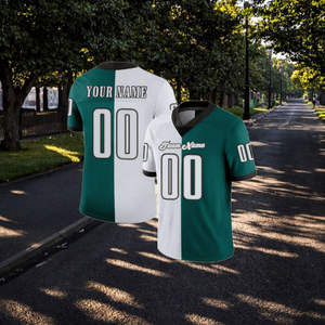 Custom Football Jersey for <b>Men</b> Sublimated <b>V</b>-<b>Neck</b> Short Sleeve Team Uniform Logo Name Number Options Breathable Mesh - Product Image 2