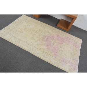 พรมปูพื้นสไตล์วินเทจขนาดใหญ่สีเบจ-ชมพู3.7x6.5ฟุตสไตล์คลาสสิกพรมขนแกะลายสี่เหลี่ยมผืนผ้าวัสดุลาเท็กซ์สำหรับห้อง - Product Image 4