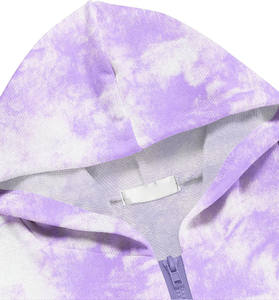 Chándal OEM cómodo para mujer Tie Dye Gym Jogging, ropa informal con cuello con capucha, suave, transpirable, secado rápido, patrón sólido - Product Image 4