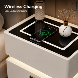 <span class=keywords><strong>Mesita</strong></span> de <span class=keywords><strong>Noche</strong></span> Flotante Inteligente con Carga Inalámbrica, Bloqueo por Huella Dactilar, Altavoz Bluetooth, <span class=keywords><strong>Luz</strong></span> LED, Montada en la Pared para Dormitorio - Product Image 4