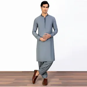 Top Quality Cor Sólida Nova Moda Homens Shalwar Kameez Feita No Paquistão/OEM Serviço Atacado Best Selling Homens Shalwar Kameez