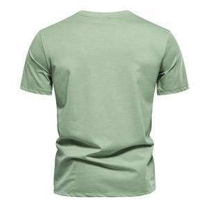 2024 été Cool coton mélangé écologique séchage rapide respirant col rond manches courtes conception vierge hommes T-Shirt - Product Image 2