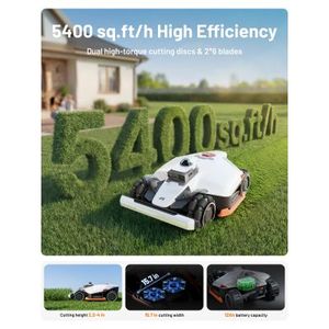หุ่นยนต์ตัดหญ้า LUBA 3 AWD 5000H คุณภาพสูงสุด พร้อมโรงเก็บ ขนาด 1.25 เอเคอร์, 360 องศา °   การกำหนดตำแหน่งแบบสามระบบ LiDAR+RTK+AI Vision, 2.2-4 - Product Image 4