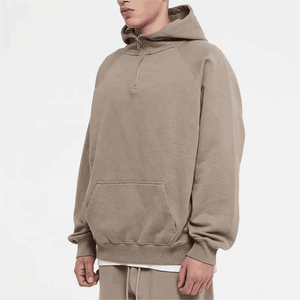 Sudaderas con capucha de media cremallera de gran tamaño para hombre con bolsillos Casual Quarter Zip Winter Pullover para otoño - Product Image 4