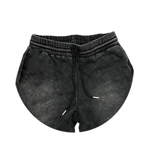 Pantalones Cortos Deportivos Personalizados de Alta Calidad con Lavado Ácido, Estilo Vintage, Desgastados, de Poliéster/Algodón para Hombre - Product Image 3