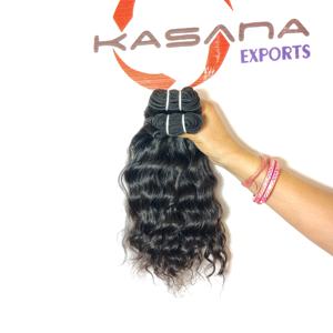 Tejido 100% tejido crudo doble dibujado paquetes ondulado virgen cabello indio ninguno máquina doble trama Procesamiento de ondas profundas cabello humano - Product Image 2