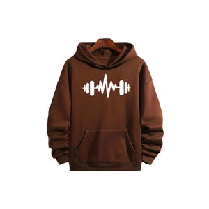 Sweat à capuche sérigraphié de qualité supérieure en coton polaire OEM Private Label Fashion Winter Hoodie - Product Image 4