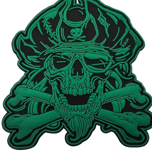 แพทช์ผ้าทอลายทแยงสีเขียวสีดำแผ่นยางซิลิโคนพีวีซีแบบกำหนดเอง - Product Image 3