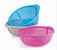 Hotselling moderne multifunctionele plastic mandenset, 3 glanzende afwerkingen, grote capaciteit, fruit- en groentebewaring, geïntegreerde keuken