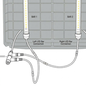 รถเข็นตาข่ายลวดสำหรับโรงเรือนเกษตร 1350 พร้อมไฟ LED PAR สีขาวสำหรับการงอกของเมล็ด - Product Image 3