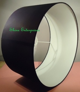 Abat-jour en tissu de lin beige de conception moderne personnalisée de haute qualité couvercle de lampe de bureau Empire fait à la main pour l'éclairage de base intérieur - Product Image 3