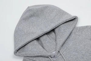 Manufacturer Premium Quality Customizable Blank Hoodies For Men <b>Black</b> & Heather Grey Pullover Style Thick <b>Fleece</b> Fabric - Product Image 5