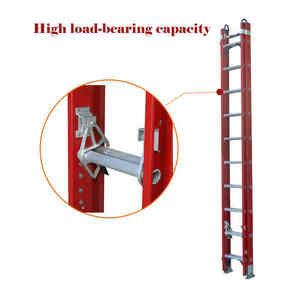 Escalera Doble Extensible de Aluminio de Dos Etapas, Diseño Moderno, Altura Ajustable, Uso Comercial en Interiores - Product Image 3