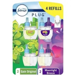 Febreze Odor-Fighting Fade Defy PLUG Ambientador en Barra, Southern Lilac Mornings, Sweet Watermelon Vine, Paquete de 4 (2 de cada), .79 fl. oz. - Product Image 4