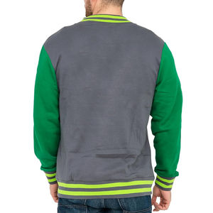 Chaqueta universitaria para hombre con logotipo personalizado de fabricante OEM, Mangas de cuero de lona estilo Letterman de béisbol bordadas de alta calidad - Product Image 4