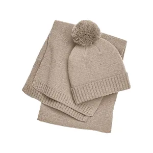 Personalized <b>Knitted</b> Scarf and Beanie <b>Set</b> Winter Sports Accessories Merchandising - Product Image 2