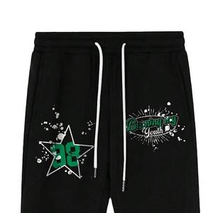 Ropa de calle para hombre, pantalones de chándal informales acampanados de lona con bolsillos, pantalones acampanados estampados DTG - Product Image 3