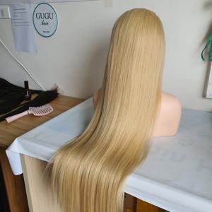 30 pouces perruques de cheveux humains 100% faisceaux droits d'os vietnamiens blonds 613 couleur de cheveux transparente pour fermeture à lacet - Product Image 2