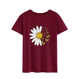 Camisetas de Verano Casuales de Alta Calidad para Mujer, Cuello en V con Botones, Manga Corta, Corte Regular, Transpirables, de Secado Rápido, Algodón/Bambú - Product Image 5