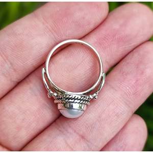 Freshwater Pearl Boho <b>Statement</b> <b>Ring</b> for Women Handmade Sterling <b>Silver</b> Pearl <b>Ring</b> - Product Image 3