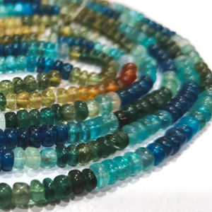 ลูกปัดหลากสีธรรมชาติขนาด4-5มม. ยาว14นิ้ว - Product Image 1