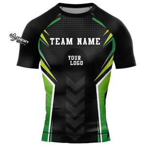 เสื้อแรชการ์ดแบบปรับแต่งได้สำหรับฟิตเนสแขนสั้น - Product Image 6