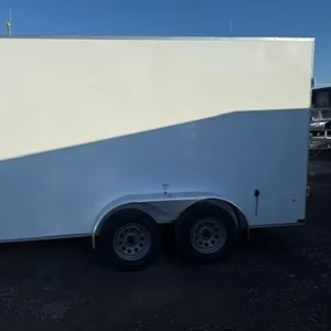 Remolque utilitario cerrado de doble eje 7X14 con puerta tipo granero, en venta ahora - Product Image 1