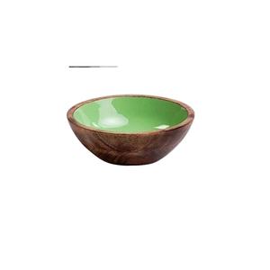 Best Top Quality Wooden <b>Bowl</b> for Kitchen & Tabletop Customized Size & Round Shape Wooden Food Serving <b>Bowl</b> With <b>Enamel</b> Printed - Product Image 1