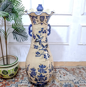 Jarrón de cerámica pintado a mano para decoración del hogar Hermosa cerámica hecha a mano - Product Image 1