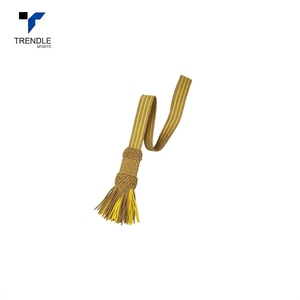 Adorno de Borlas Tejidas Trendle Sports, Decoración de Prendas con Rayas Doradas y Rojas, Ribete Cosido a Mano, Nudo de Espada Artesanal Duradero - Product Image 6