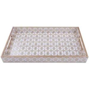 Plateau de service en bois écologique émaillé, décoration de cuisine naturelle pour table à manger, maison, restaurant, hôtel, utilisation pour le thé et le café - Product Image 1