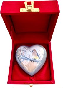 Grey Bird Printed <b>Urns</b> <b>for</b> <b>Human</b> <b>Ashes</b> <b>Small</b> Keepsake Aluminium Cremation <b>Urn</b> <b>for</b> <b>Human</b> Hair Finger <b>Ashes</b> with Free Engraving - Product Image 3