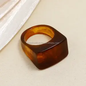 Stylish Classic-Style Women's Epoxy Resin Finger <b>Ring</b> Handmade with Custom Logo and Best Shape High Quality Fashion Accessory - Product Image 3