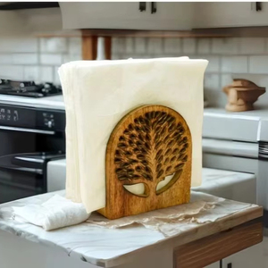 Caja de pañuelos de madera minimalista rústica hecha a mano con diseño de artesanía artística para el hogar, la Oficina y el hotel a precio mayorista - Product Image 1