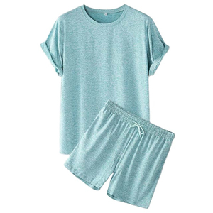 Conjunto de 2 piezas de moda para hombre, ropa transpirable para correr, camiseta y conjuntos cortos de manga corta para hombre, conjuntos cortos de verano para hombre - Product Image 1