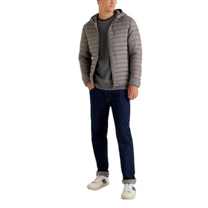 Nouveau logo personnalisé vêtements de travail uniforme polyester blanc plaine rembourré matelassé hiver unisexe imperméable hiver doudoune hommes BD - Product Image 6