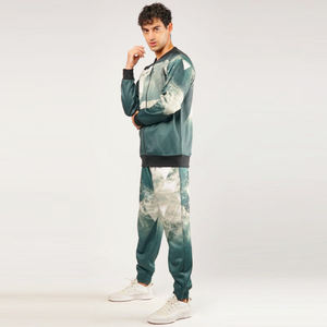 100% Polyester Sublimation imprimé hommes Gym sport survêtement solide hiver Jogging costume aux tarifs de gros - Product Image 2