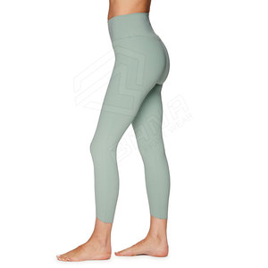 Women's High Waist Breathable Anti-Bacterial <b>Mesh</b> Fabric Summer <b>Leggings</b> for Fitness Gym Sport Yoga Push up Wholesale - Product Image 5