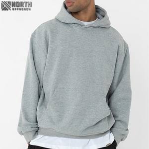 Haute qualité coton bouffée impression Boxy sweat à capuche surdimensionné Logo personnalisé blanc recadrée lourd 450 gsm sweat à capuche fabricants - Product Image 1