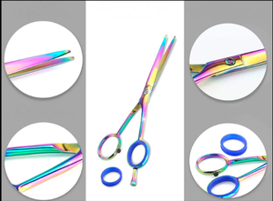 กรรไกรตัดเลเซอร์เคลือบสีรุ้งใช้สำหรับร้านเสริมสวยกรรไกรตัดเล็บถอดออกได้ - Product Image 6