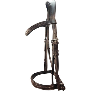 En gros, Bridon de course personnalisé en cuir durable de haute qualité, équipement d'équitation pour la conduite, avec longe et mors - Product Image 3